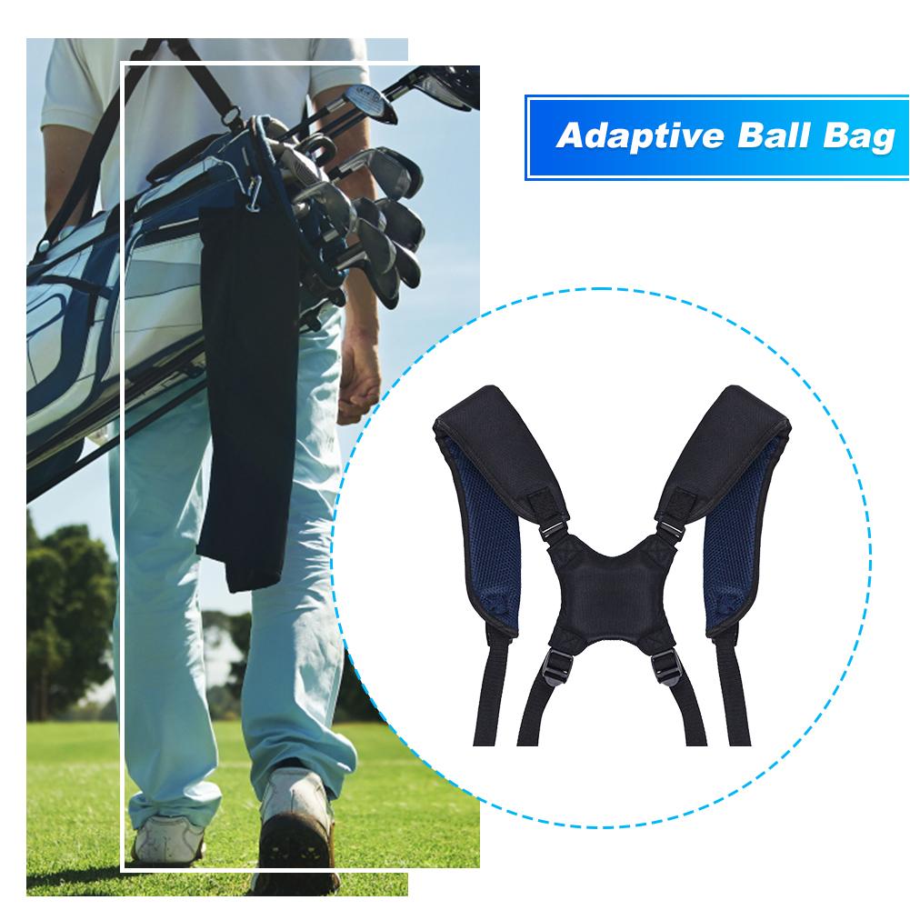 Golf Doppel-Schultergurt Wasserdichter Golfschläger-Taschengurt Ersatz Verstellbar Gepolstert Golfschläger-Taschen Zubehör mit 4 Dreh-Schnallen