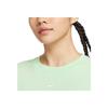 Nike Sportswear Essentials Loose Fit Solid Color Crew Neck Pullover Brand Logo Printed Short Sleeve Dress Women Dresses Steam-Green DV7883-376