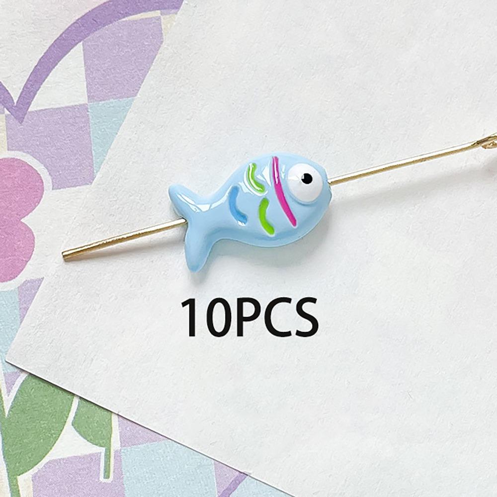 10pcs Handmade Craft Mini Fish Beads Cartoon Jewelry Making Material Bracelet Making Kit
