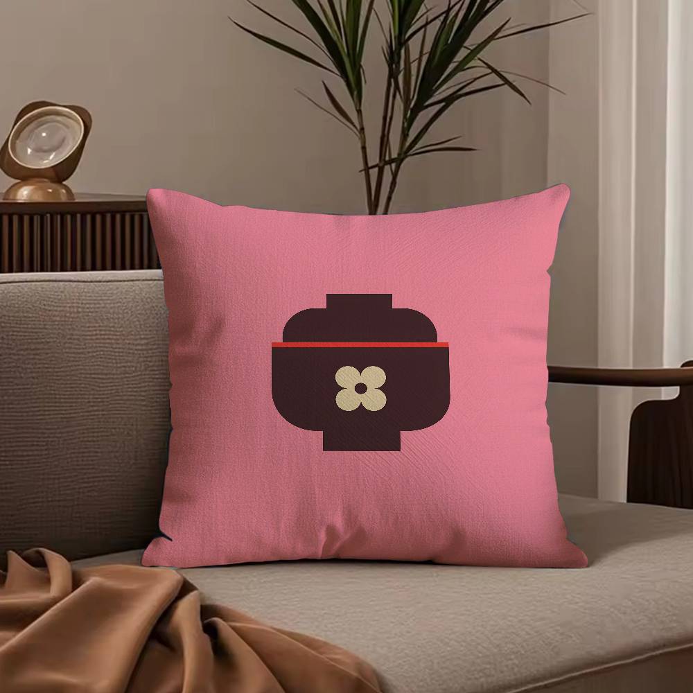 Japan Day Anime Simple Pillow Case Anti-dustmite Pillowcase Invisible zipper silky short plush Sofa cushion cover