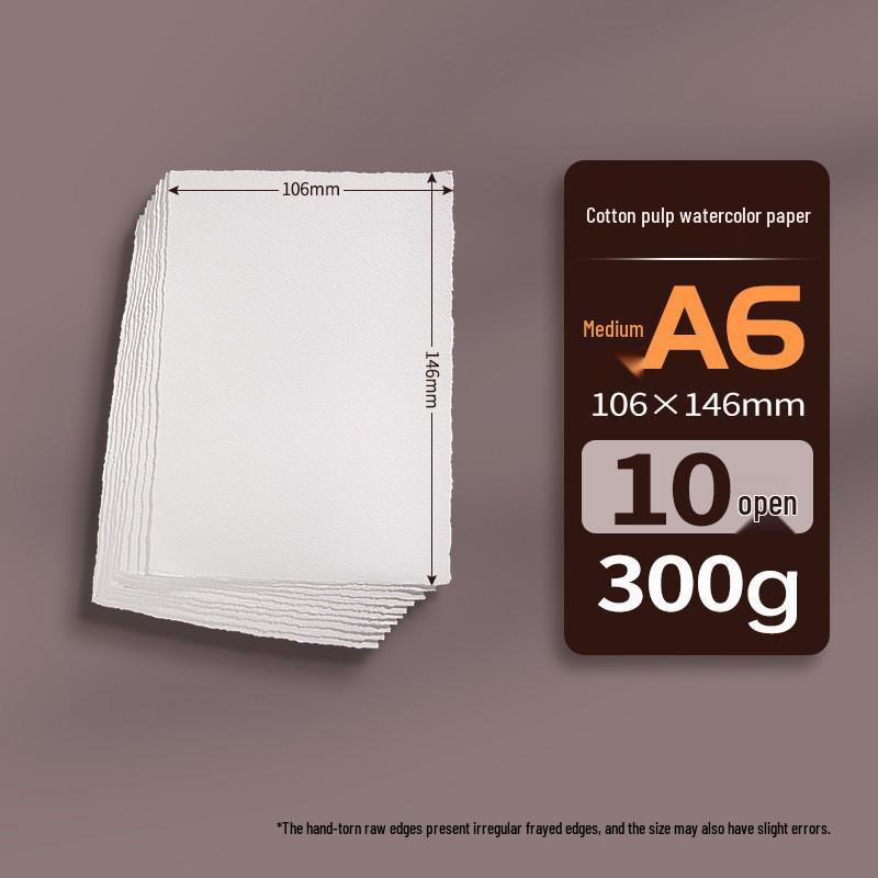 300g Watercolor Postcard Paper - Thick, Medium Rough Texture, Wood Pulp, Square, Blank Cardstock for Painting and Drawing