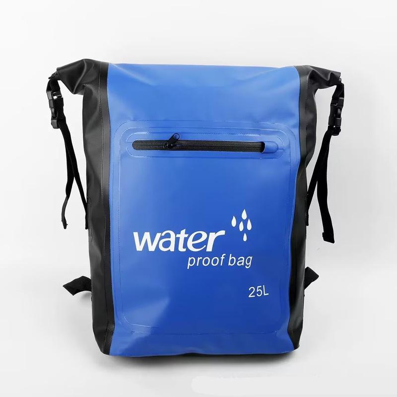 25L Waterproof Outdoor Mountaineering & Rafting Backpack - Wear-resistant PVC, Large Capacity