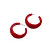 Bunte C-förmige Acryl-Creolen für Damen Mädchen Mode Schmuck Accessoire Geschenke
