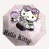 Hello Kitty,Sanrio Automatic Folding Umbrella Simple 8 Rib Design, Bright Cartoon Pattern, Durable Iron Frame, Suitable For Travel, Outdoor,