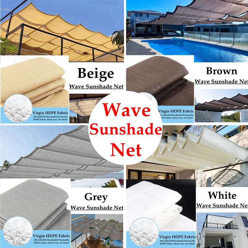 Customizable Courtyard Pavilion Telescopic Wave Sun Shade Net Sun Room Canopy Shading Sails Cloth Balcony Terrace Sunshade Nets