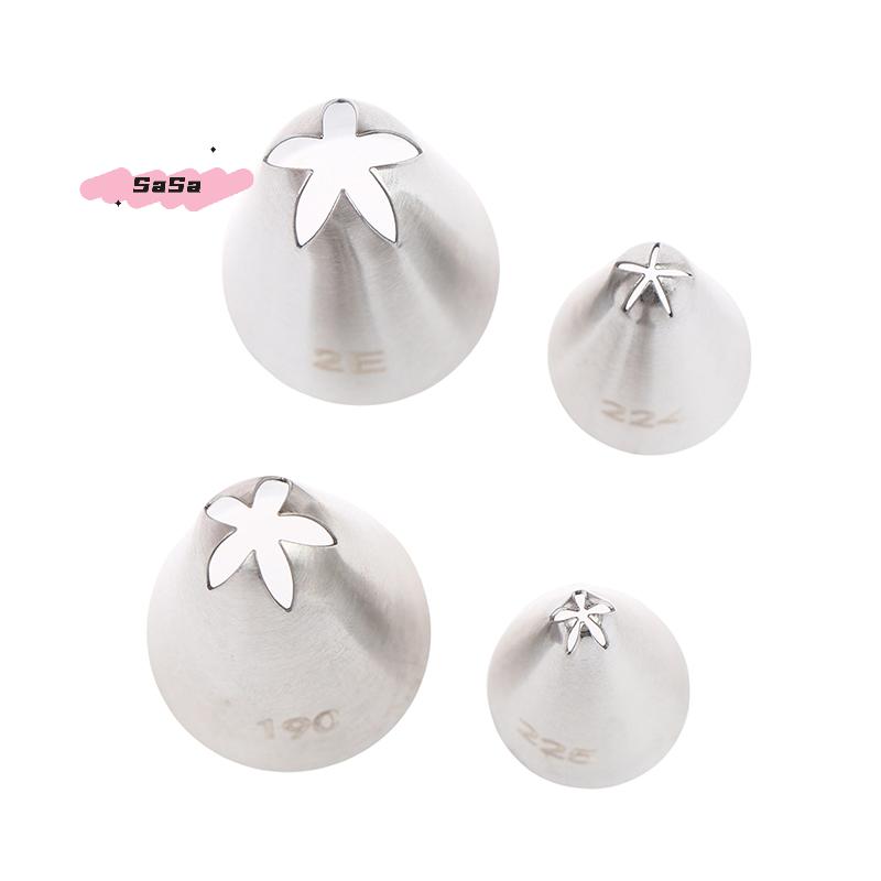 1/4 Stück Edelstahl Tortendekorations-Tüllen Blume Spritztülle für Cupcake Sahne Gebäck Süßwaren