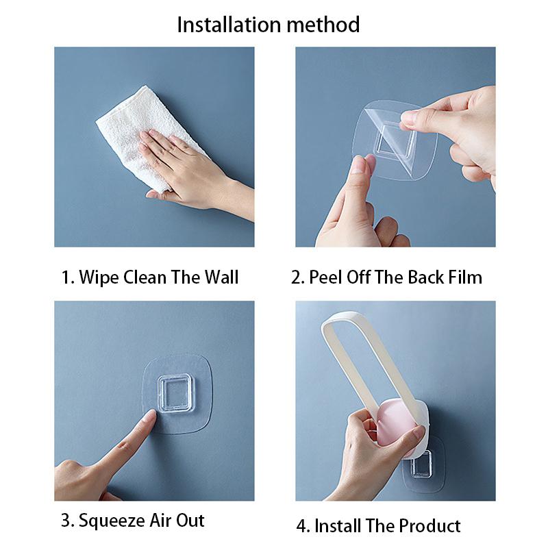 Drill Free Wall-mounted Clothes Hanger Organizer Foldable Plastic Rack