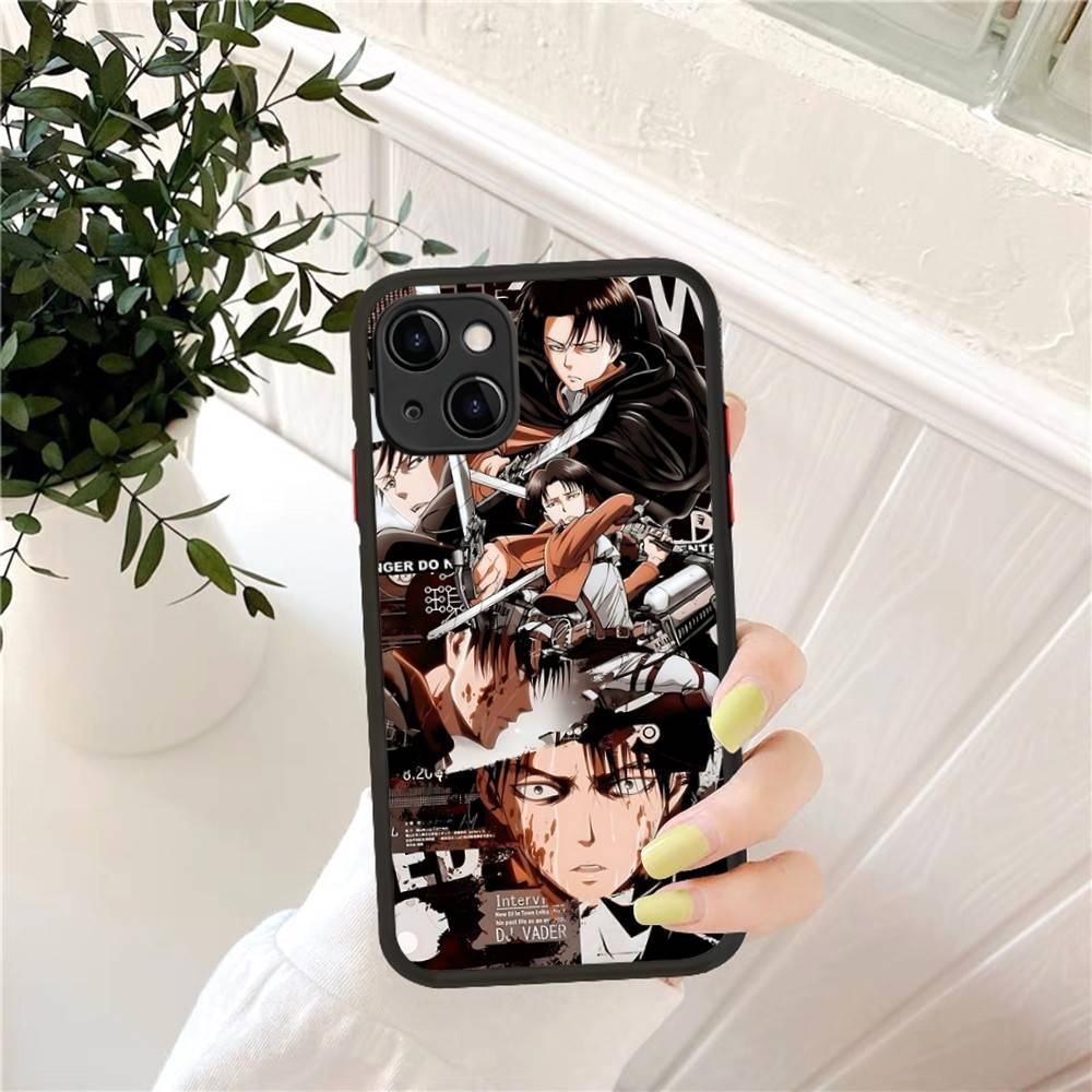 Hot Anime Attack On Titan Phone Case For IPhone 14 11 12 13 Mini Pro Max 8 7 Plus X XR XS MAX Translucent Matte Cover