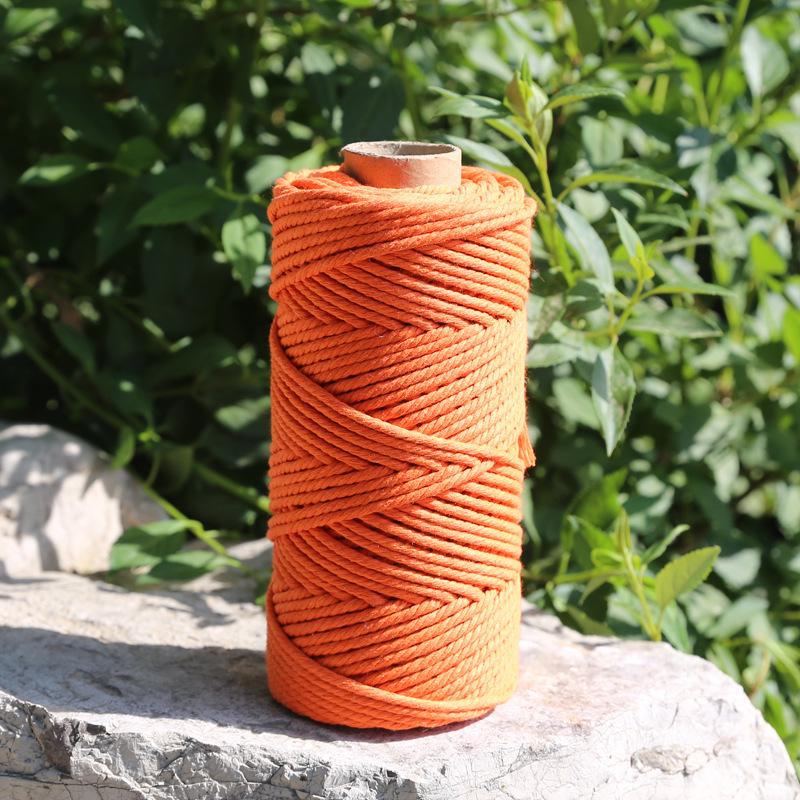 2 mm farbiges Baumwollfadenseil für selbstgemachte dekorative geflochtene Wandteppiche