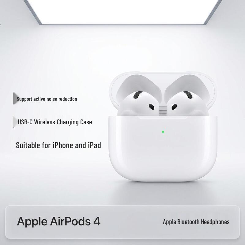 Apple AirPods 4 with Active Noise Cancellation and Wireless Charging Case (USB-C)