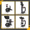 Zeadio Camera Stabilizer Kit, All-in-One Handheld Stabilizer with LED Video Light, Microphone, Smartphone Holder, and Action Camera Adapter - Compatib
