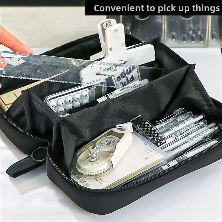 Cute Multi Layer Pencil Case Pouch, Large Capacity Pen Case Bag,Durable Stationery Storage Bag