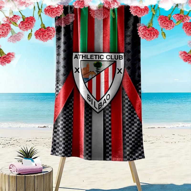 Athletic Bilbao Print Beach Towel, Large Soft Quick Dry Towel for Beach Camping Swimming