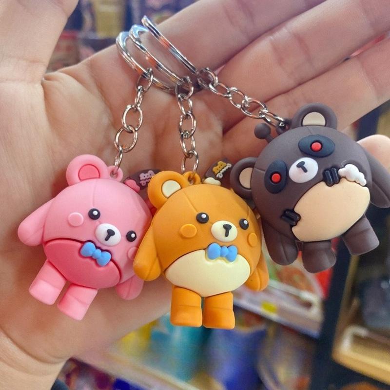 Keychain Eggie Party Pendant Bear Figure Keyring Bag Decoration Kid Gift Unisex