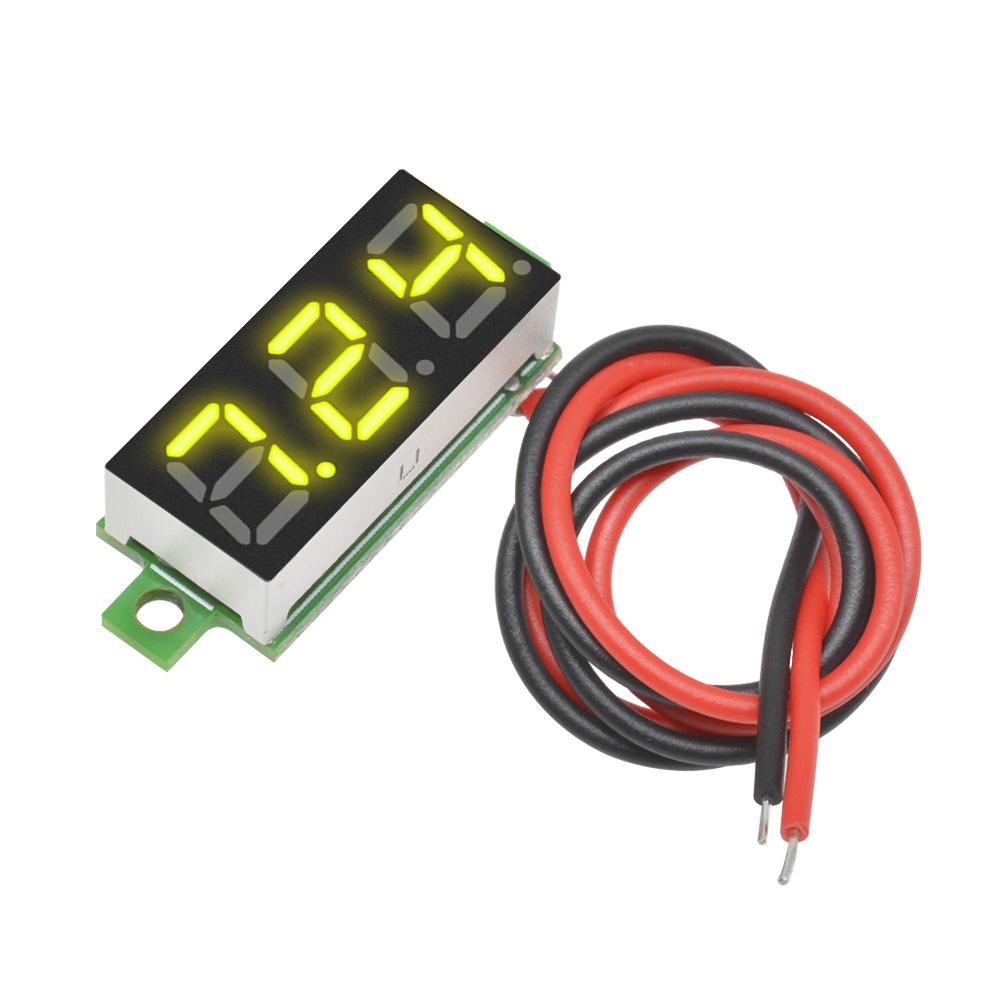 0.28 Inch 0.28" 2 / 3 Wires Digital Voltmeter Blue/Red/Green/Yellow LED Display DC 0-100V DC 3.7-30V LED Panel Voltage Meter