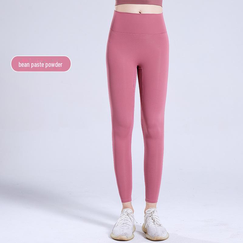 

Швидкосихаючі штани для йоги та бігу з високою талією 2025 року – стрейч, персиковий дизайн для жінок XL