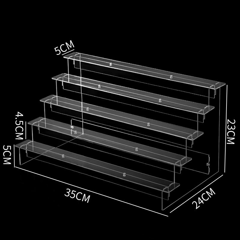 1-5 Tier Clear Acrylic Display Stand for Funko Figures Perfume Organizer Collections Doll Cosmetic Storage Holder Cupcake Stand
