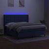 Maison Exclusive - Sommier à lattes de lit matelas et LED Bleu 180x200 cm Tissu