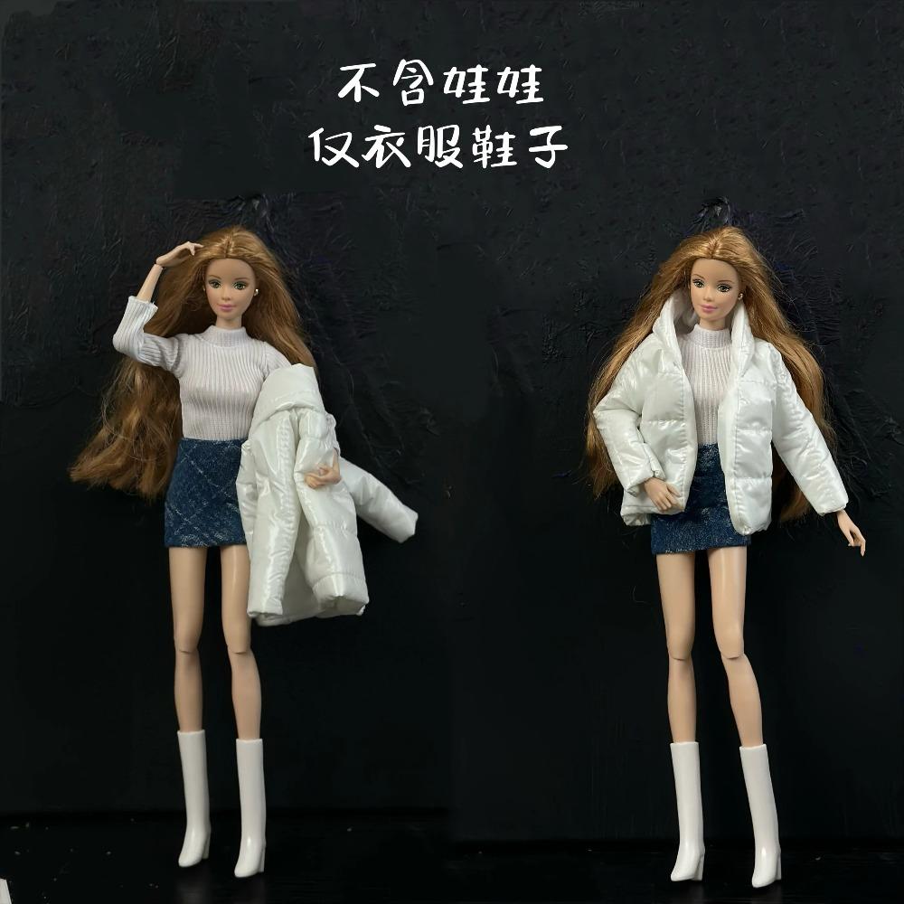 2025 New Clothes Set + Shoes / 30cm Doll Clothing Suit Plush Coat Top Skirt Pant Sweater Outfit for 1/6 Doll Clothes / Diy Toys