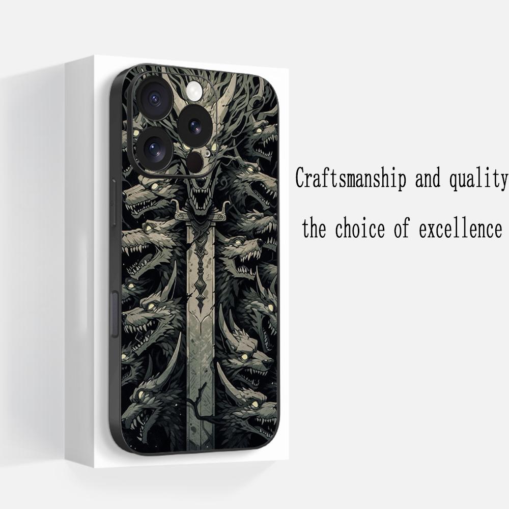 

Demon cool hip-hop pattern design Phone Case For iPhone 17 16 e 15 14 13 12 Plus Mini Pro Max Soft black Shockproof Cover iPhone 16 Pro Max