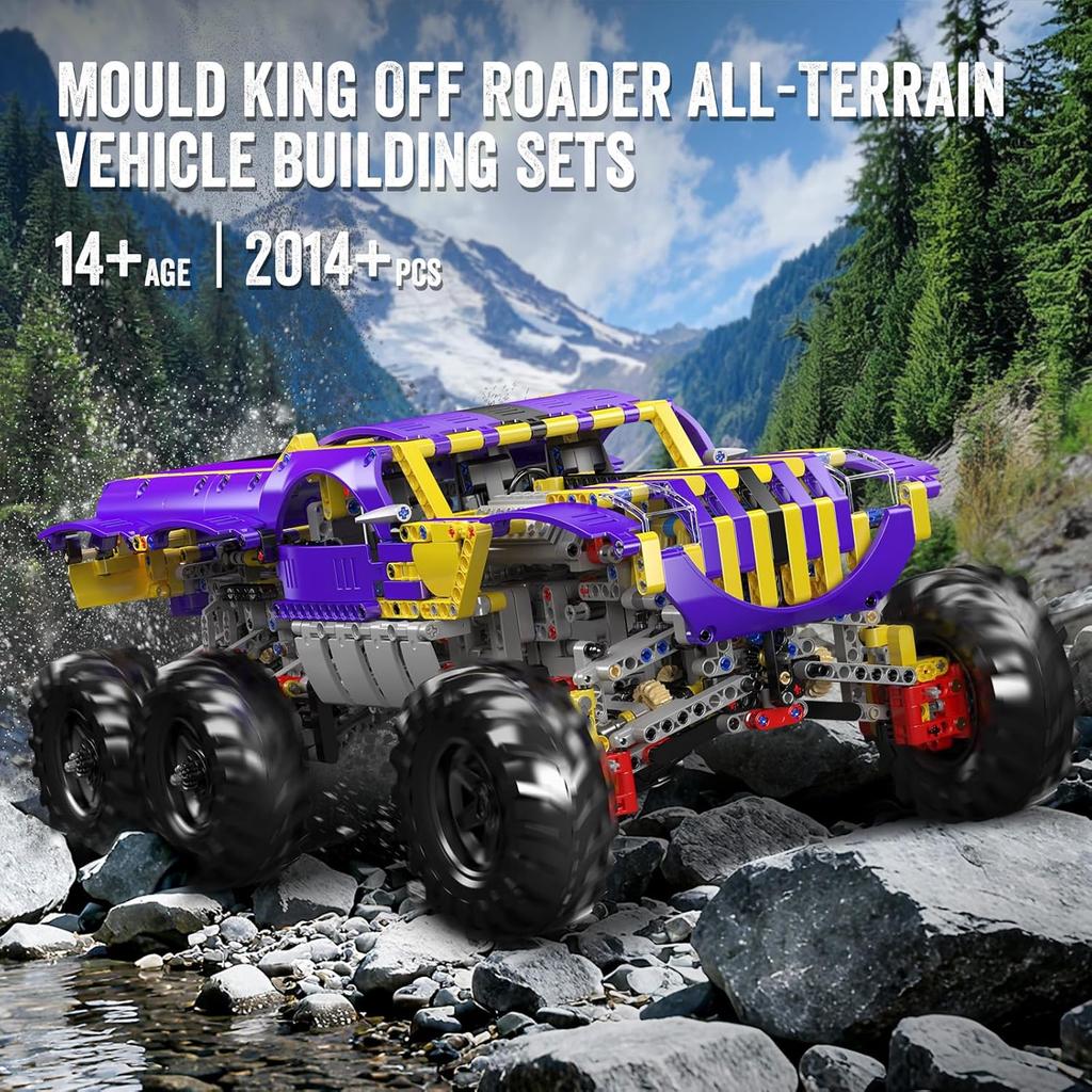 MOULD KING 18009 Off-road ATV Building Block Set APP and Remote Monster Truck Model Set, STEM Engineering Climbing Racing Toy Adult Collectible Gift