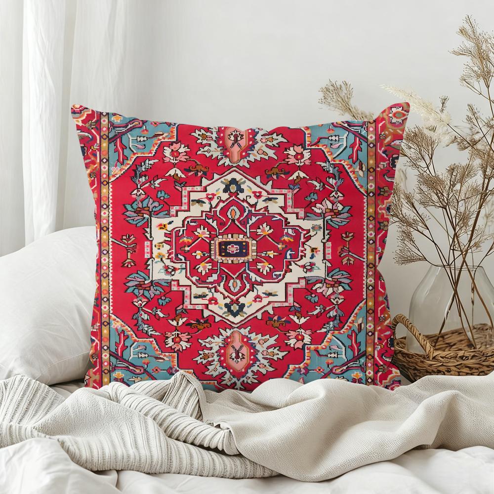 Moroccan Ethnic Style Pattern Pillow Case Bedroom Sofa Living Room Backrest Decoration Square Cushion Nap Time