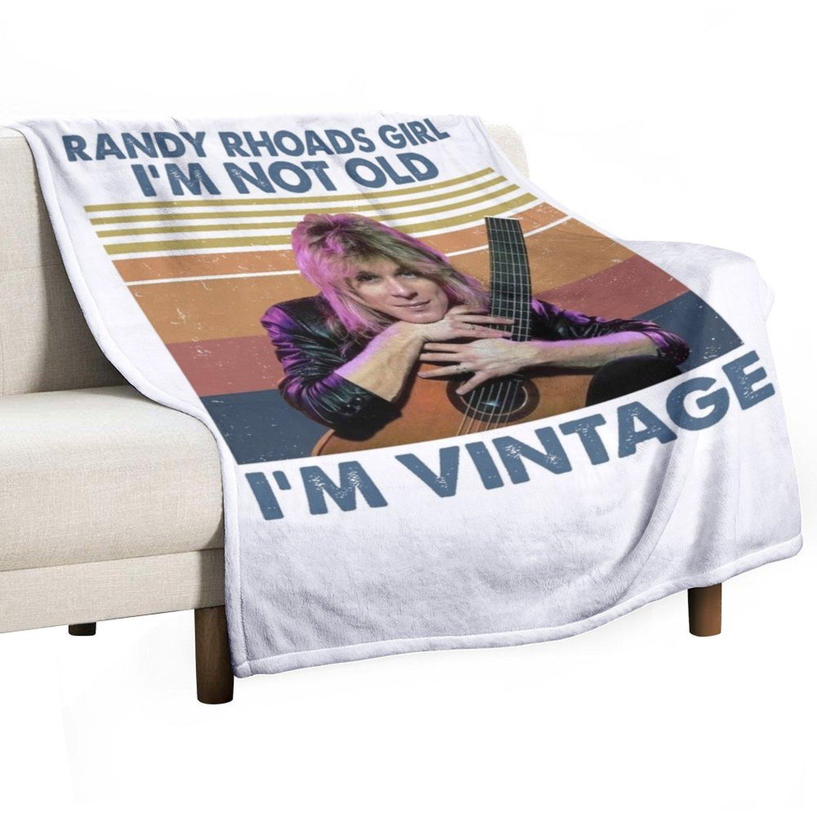 Randy Rhoads im not old. Throw Blanket Sofas Soft Plaid christmas gifts Sofa Quilt Blankets 30x40in