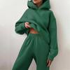 Women's Autumn Casual Two-Piece Hooded Sweatshirt and Long Pants Set
