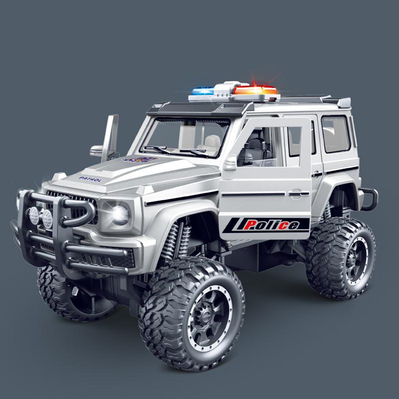Car Children Police Toy  Inertia Car Model With Lighting And Sound Function