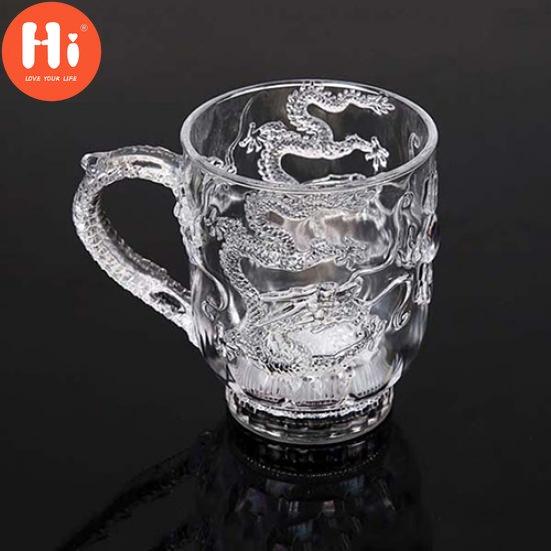 Hei LED Blinkende Fargeendring Vannaktivert Light Up Dragon Øl Whisky Cup Krus