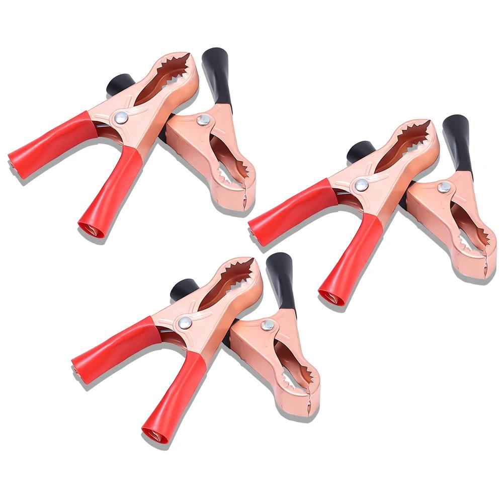 Alligator Clip Connector Car Battery Ignition Connection Wire Spring Clip Auto Battery Test Lead Clips Insulated Alligator Clamp