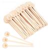 100Pcs Long Handle Wooden Coffee Stirrers Wooden Disposable Stir Sticks  Cocktail Tool
