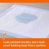 Dog and Puppy Pee Pads, 5-Layer Leak-Proof Super Absorbent, Quick-Dry Surface, Potty Training, Regular (22x22"), 100 Count, Blue & White