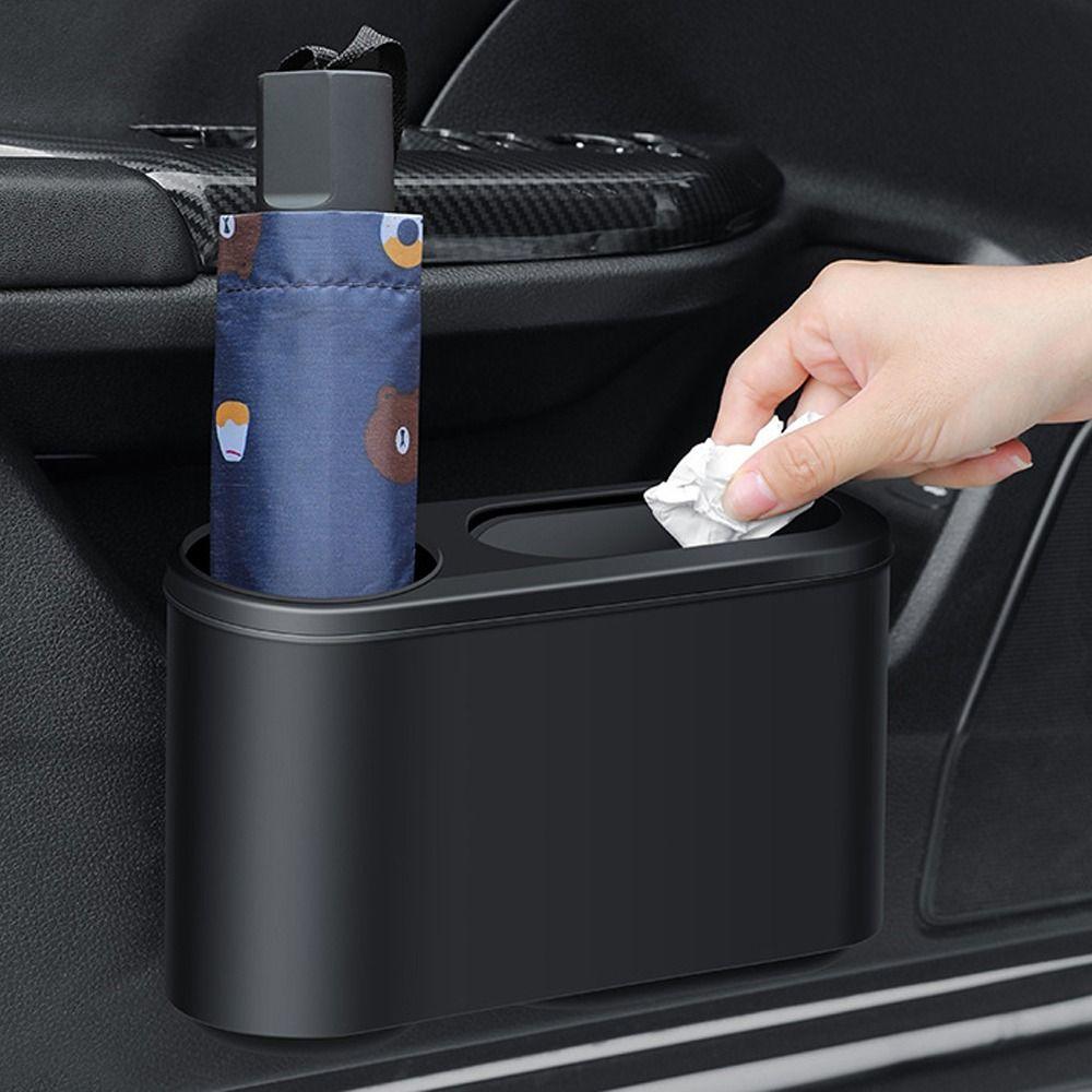 Durable Waterproof Car Storage Box Multifunctional Portable Car Trash Can Door Hanging Storage Box Car Interior Supplies