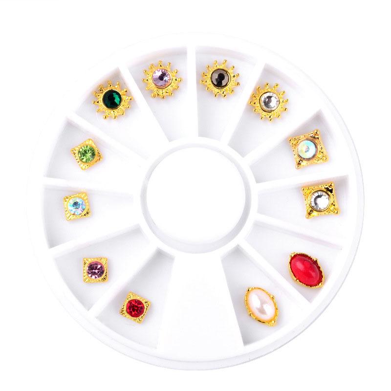 Nail Turntable Five Color Special-Shaped Seven Color Glass Drill Nail Ornament Nail Sticker Nail Art Decoration