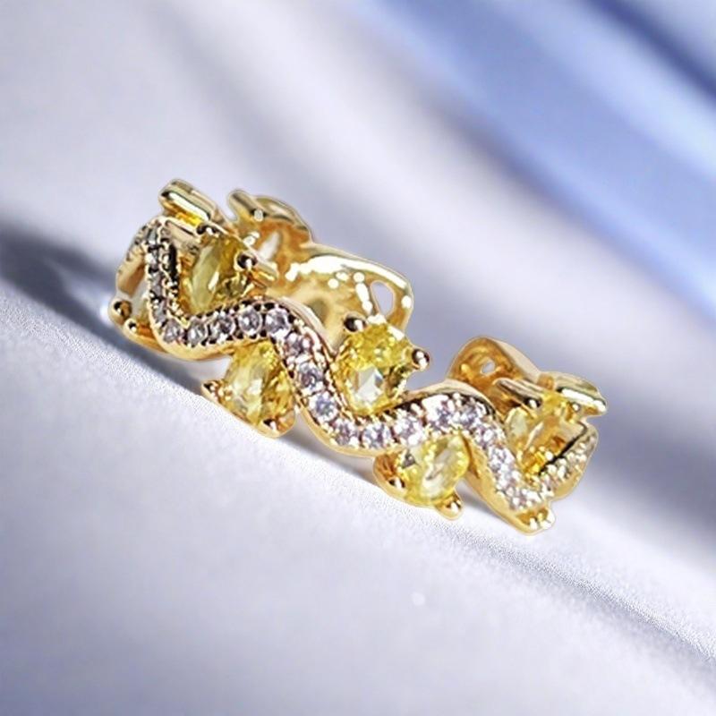 Micro-Set Zircon Bright Imitation Diamond Open Ring Light Luxury High Sense Niche Design Fashion Accessories Women