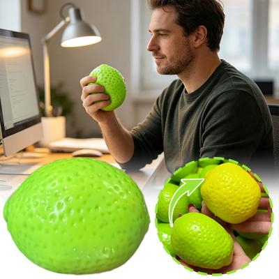Lemon Crunchy Crunchy Stress Ball Cute Fruit Sensory Fidgets Toys Soft Stress Relief Desk Toy For Home/Office S Adhds