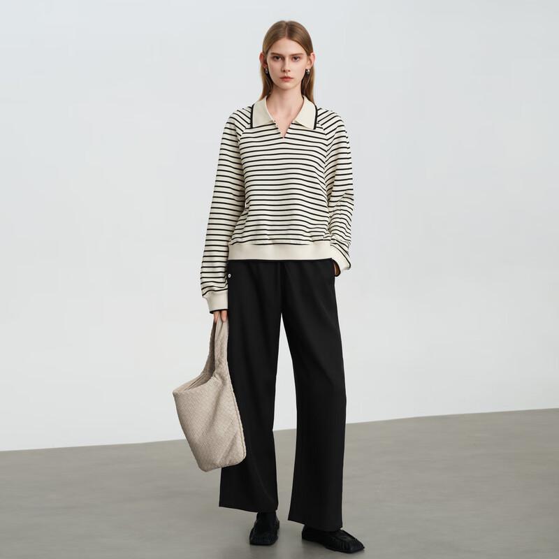 Elva' Island Women's Striped Pullover Sweatshirt