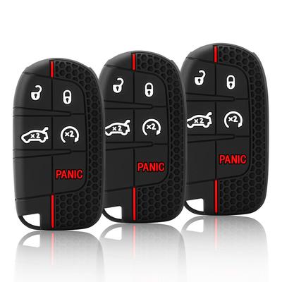 Pro Jeep WK2 KL BU MP Renegade Grand Cherokee Dodge Ram Charger Challenger Chrysler 300C Journey Silikonový obal na klíč od auta