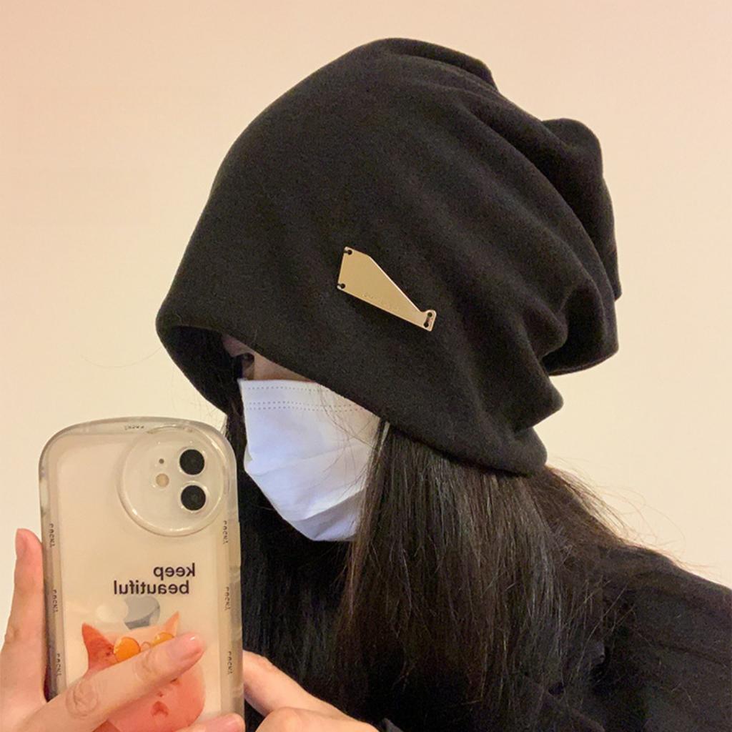 Big Head Circumference, Pile Cap, Women's Cap, Autumn and Winter, Hood Cap, Cold Cap, Toe Cap