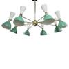 8 Arms 16 Lights Stilnovo Style Brass Sputnik Chandelier - Italian Light - Moder
