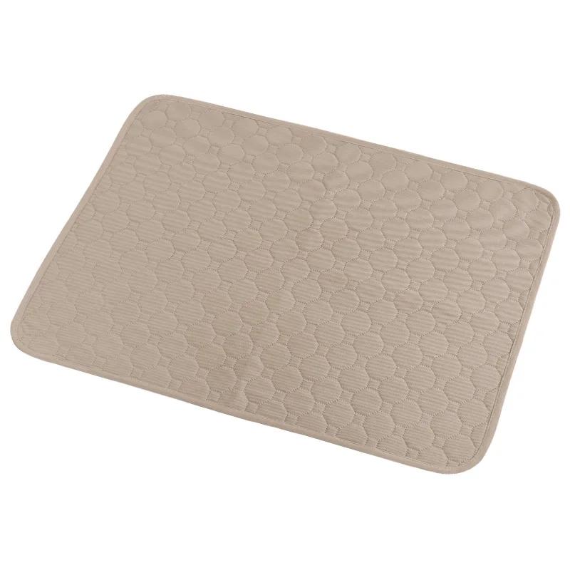 

Reusable Pet Pee Pad Washable Puppy Mat Waterproof Dogs Cats Diaper Dog Training Mat Car Seat Cover Travel Mascotas for Dog 35x50cm бежевий