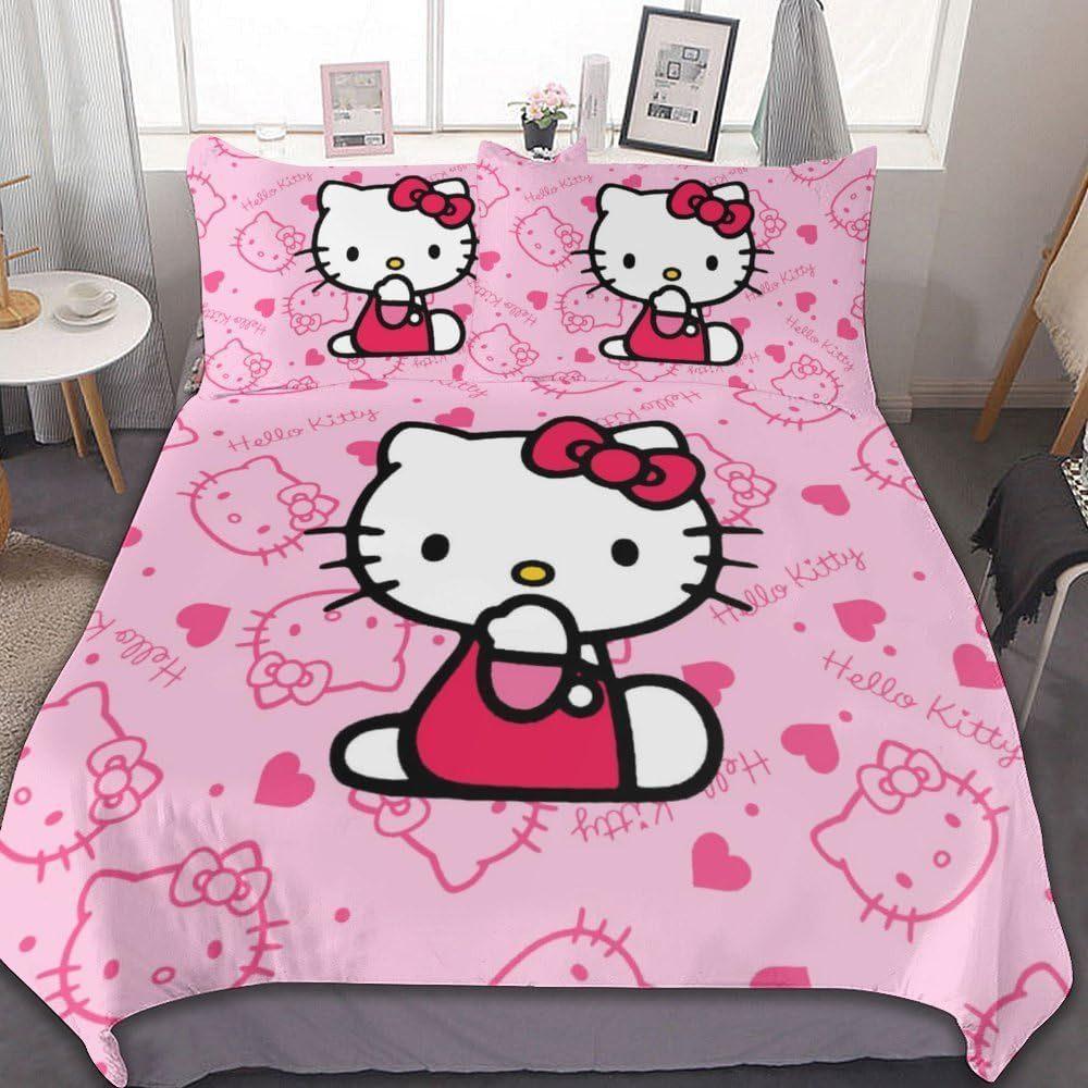 

Home Textile Three-Piece Cute Cartoon Digital Printing Quilt Pillowcase Bedding 90 * 200