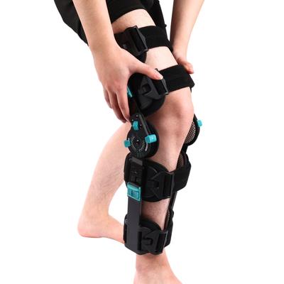 Hinged ROM Knee Brace - Carbon Fiber Post Op Knee Immobilizer Lightweight Adjustable Leg Braces Medical Orthopedic