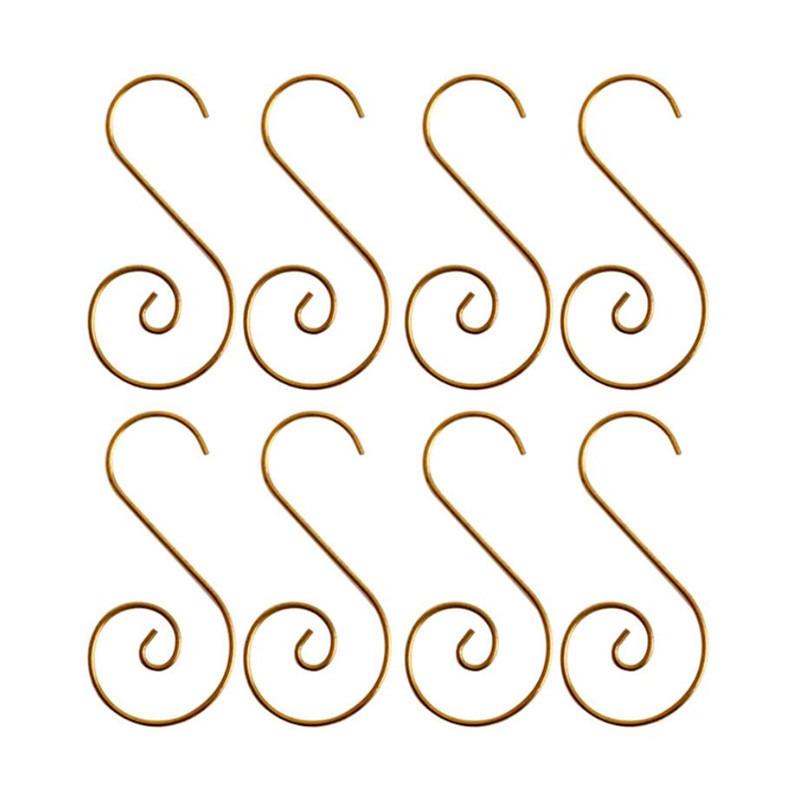 20Pcs S Shaped Metal Hook Xmas Tree Hook Hanging Pendants Christmas Decor Ornaments Hanger Hooks Home Party Accessories