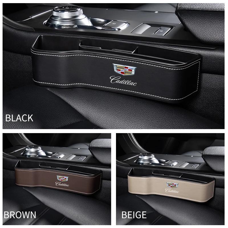Car Seat Gap Storage Box Crevice Organizer Holder For Cadillac Emblem ESCALADE ATS BLS CT4 CT6 SRX STS XT4 XT5 SLR XT6 XTS