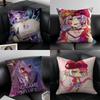Anime Beaut-No Game No Life-Cartoon Pillow Case Anti-dustmite Pillowcase Invisible Zipper Silky Short Plush Sofa Cushion Cover