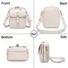 Women Travel Crossbody Bag Faux Leather Shoulder Bag with Adjustable Strap Messenger Bag Crossbody Purse for Cellphone Cards Keys