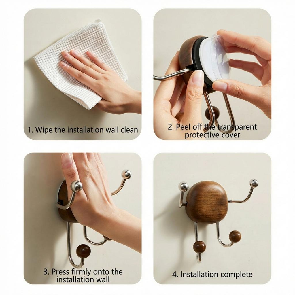Pebble Shaped Suction Hook Strong Adhesive Wall Hook for Bathroom Kitchen Home Use