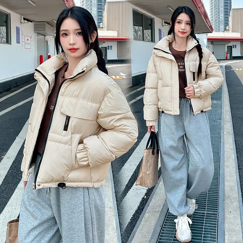 New Cotton-padded Clothes Women's Winter Short Loose Thickened Small Stand-up Collar Jacket Trendy Fashion Cotton-padded Jacket